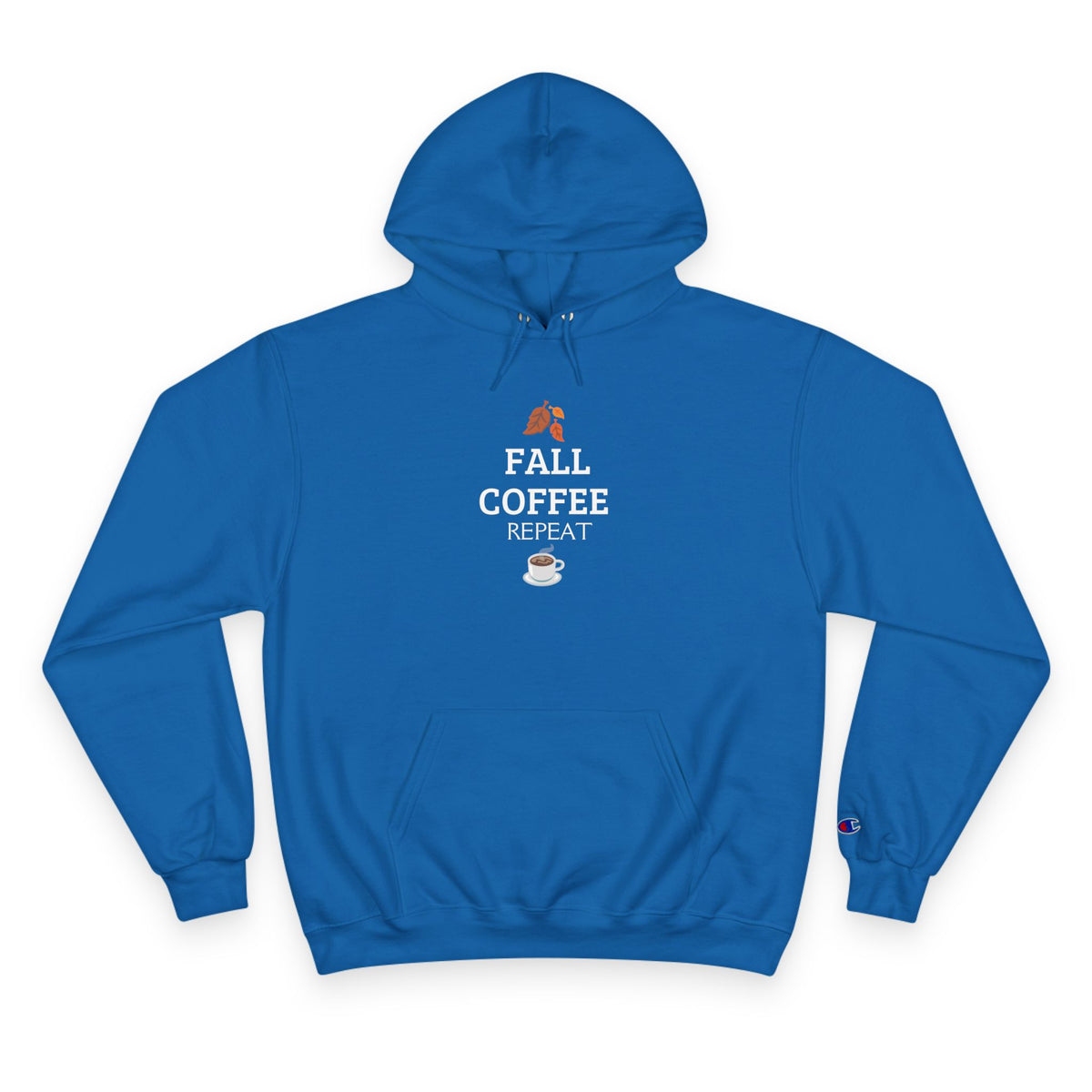 Fall Coffee Repeat Hoodie — Cozy Autumn Coffee Lover Sweatshirt