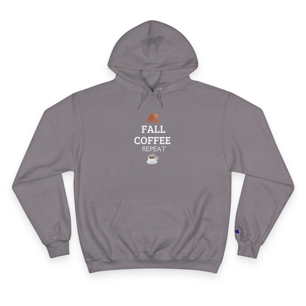 Fall Coffee Repeat Hoodie — Cozy Autumn Coffee Lover Sweatshirt