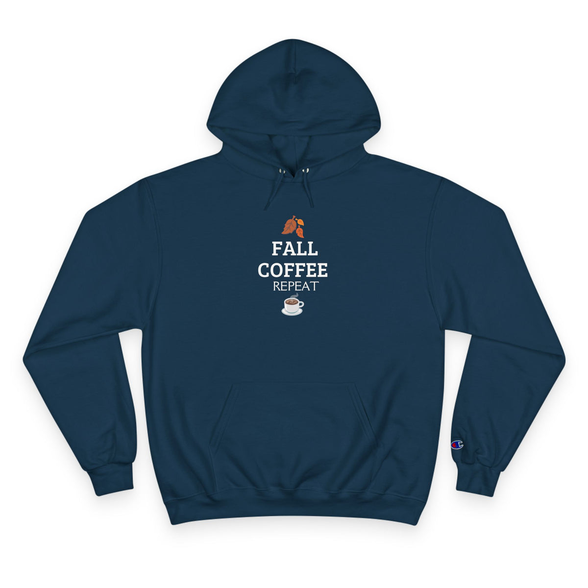 Fall Coffee Repeat Hoodie — Cozy Autumn Coffee Lover Sweatshirt
