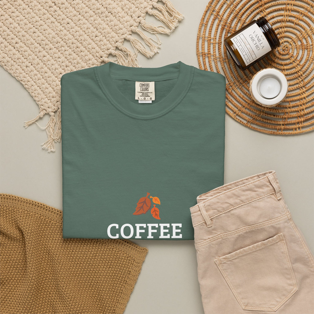 Coffee First Autumn T-Shirt — "Coffee First, Autumn Always" Graphic Tee