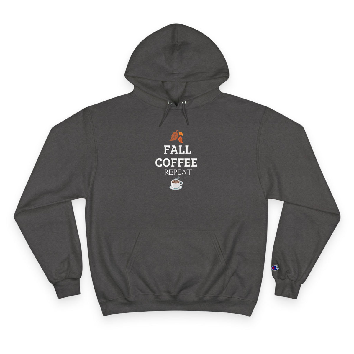 Fall Coffee Repeat Hoodie — Cozy Autumn Coffee Lover Sweatshirt