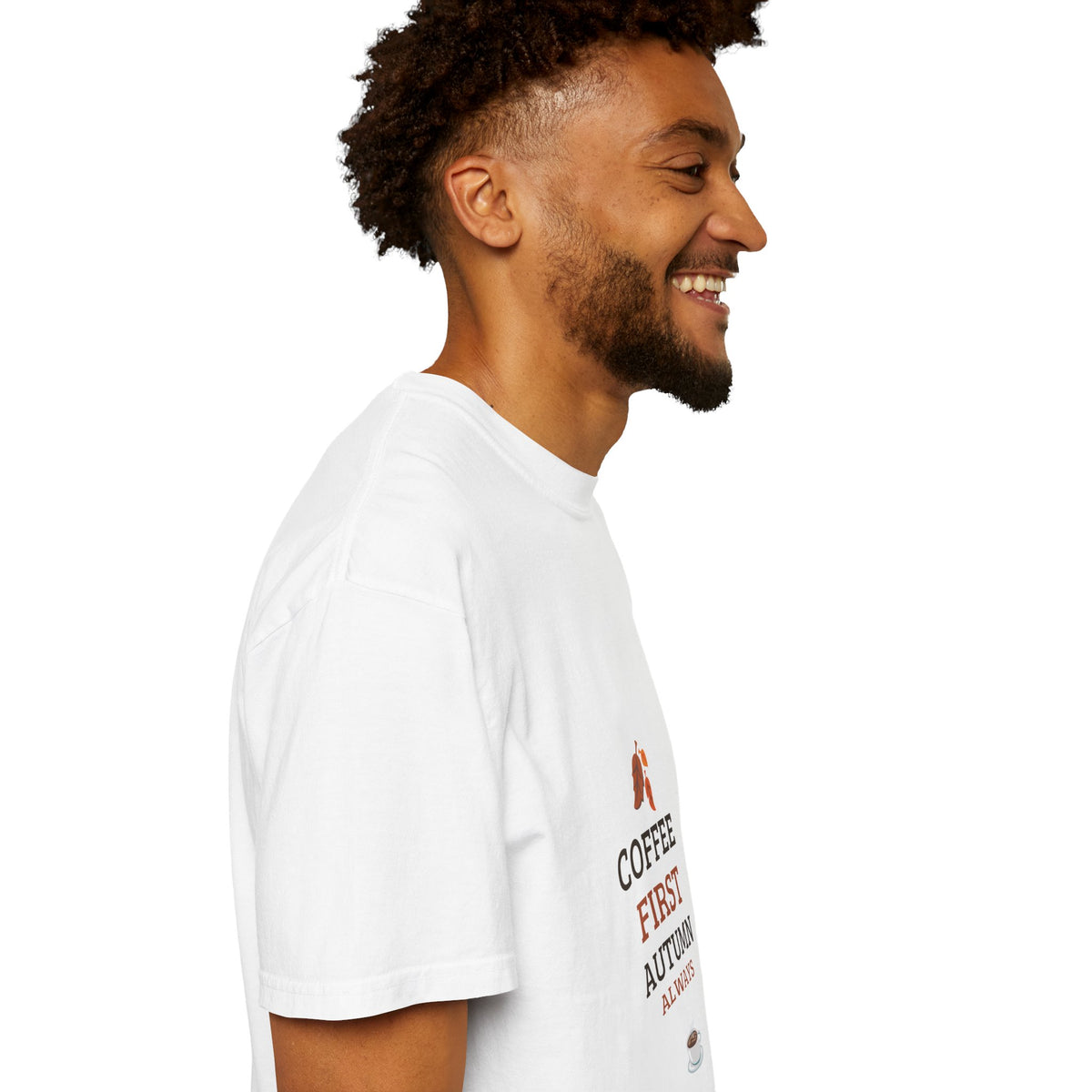 Coffee First Autumn T-Shirt — "Coffee First, Autumn Always" Graphic Tee