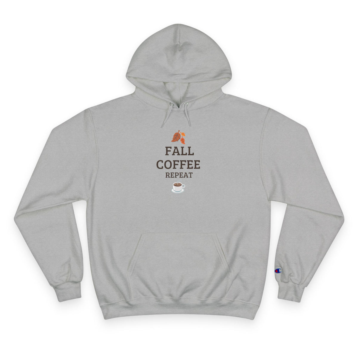 Fall Coffee Repeat Hoodie — Cozy Autumn Coffee Lover Sweatshirt
