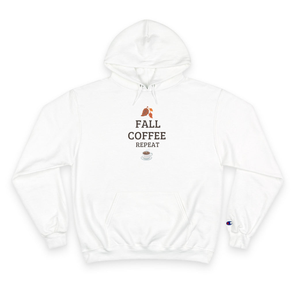 Fall Coffee Repeat Hoodie — Cozy Autumn Coffee Lover Sweatshirt