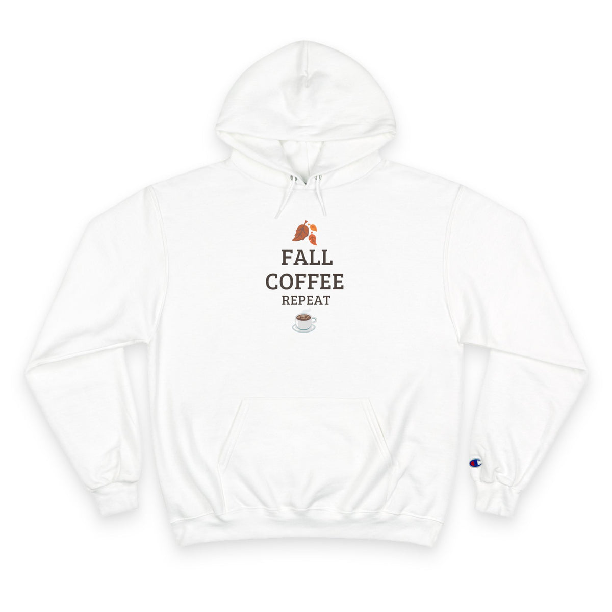 Fall Coffee Repeat Hoodie — Cozy Autumn Coffee Lover Sweatshirt