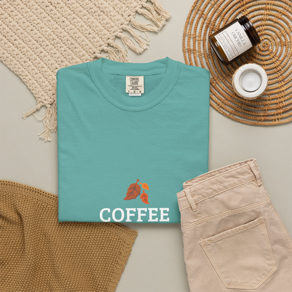 Coffee First Autumn T-Shirt — "Coffee First, Autumn Always" Graphic Tee