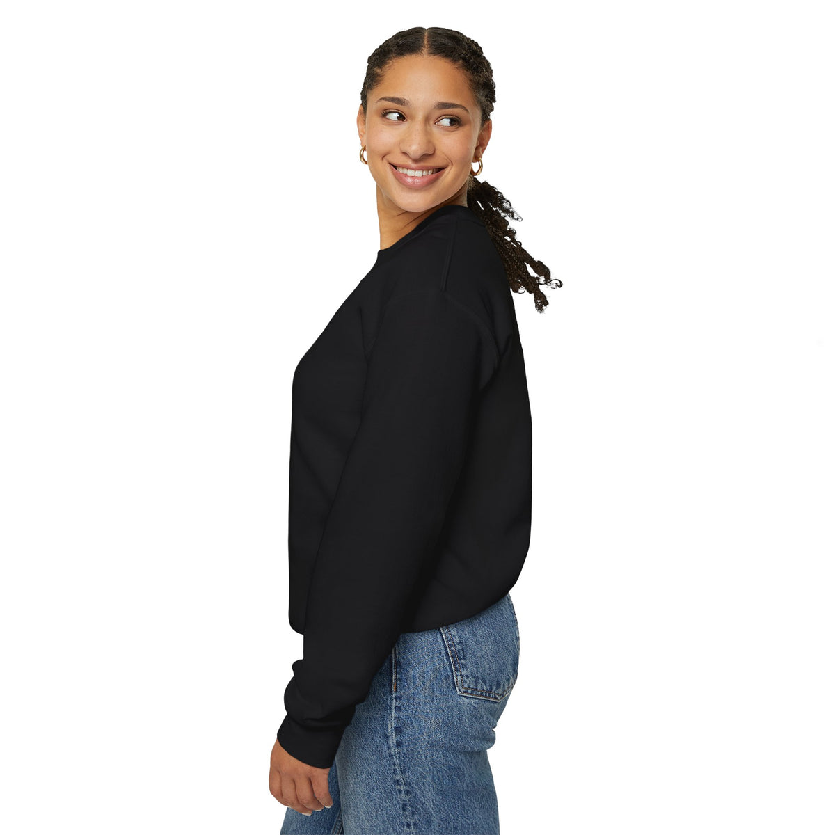 Motivational Crewneck Sweatshirt — "No Excuses, Just Action"
