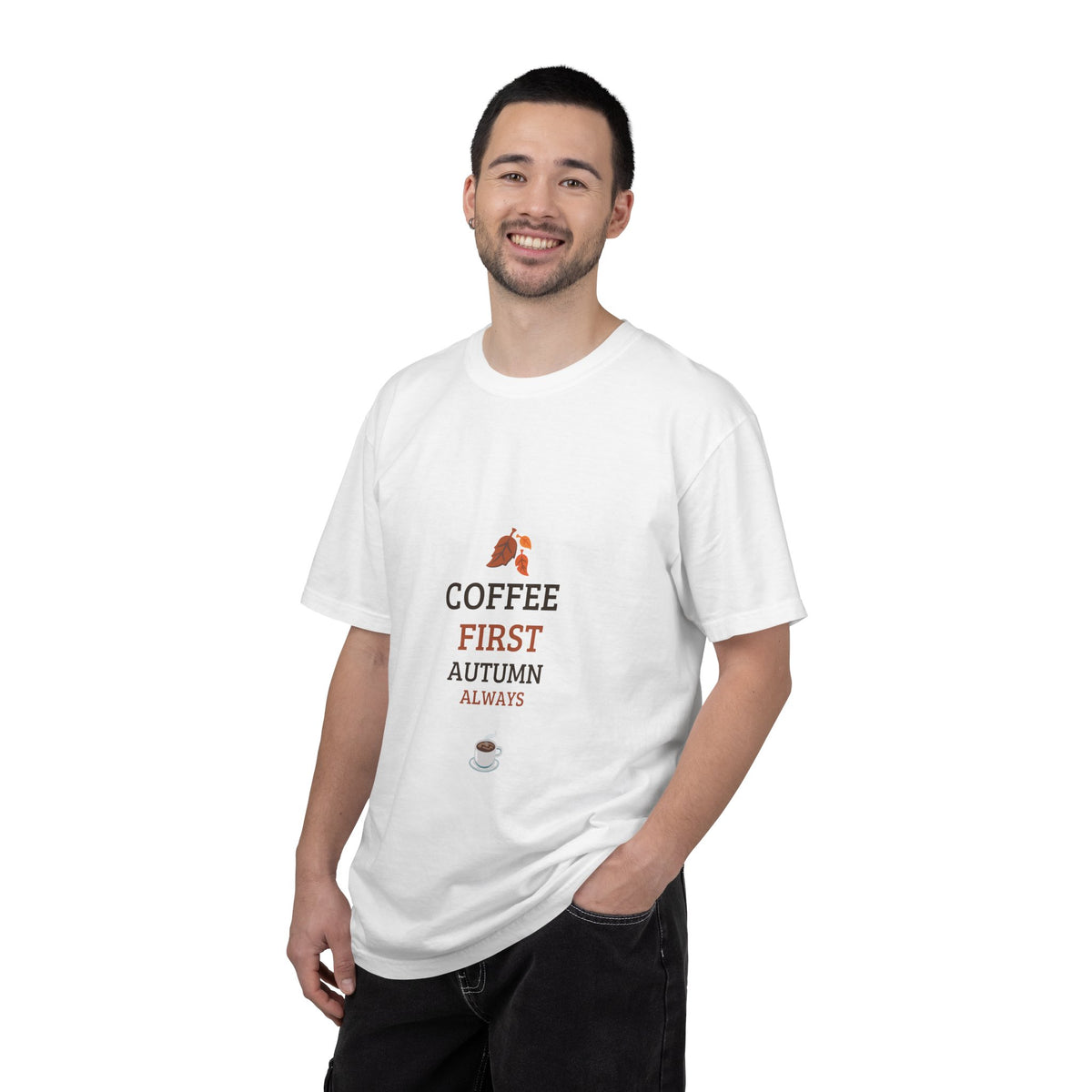 Coffee First Autumn T-Shirt — "Coffee First, Autumn Always" Graphic Tee